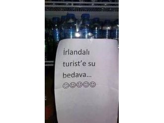 ’İrlandalı Turiste Su Bedava’