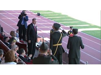 Erdoğan, Kara Harp Okulunun Mezuniyetinde