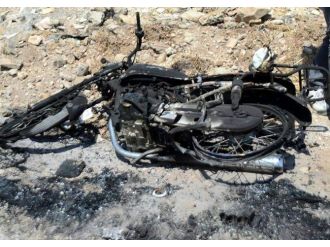 Çaldıkları Motosikleti Yaktılar