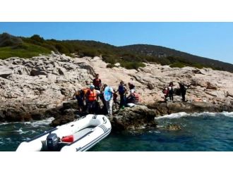 Botları Batan Kaçak Karaada’ya Sığındı