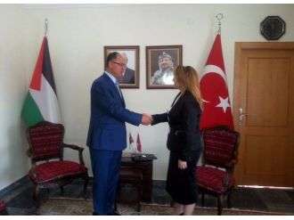 Sankon Başkanı Atasoy; Filistin Devleti Ankara Büyükelçisini Ziyaret Etti