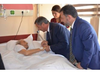 Vali Yılmaz’dan Ahmet Yakupoğlu’na ’Geçmiş Olsun’ Ziyareti