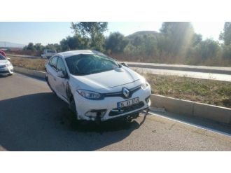 Tavşanlı’da Takla Atan Otomobil Karşı Şeride Geçti