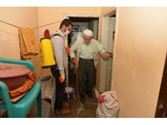 Belediye Yaşlı Vatandaşların Evleri İlaçladı