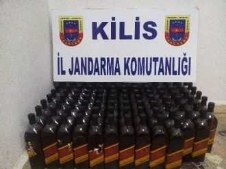 Kilis’te 100 Şişe Viski Ele Geçirildi
