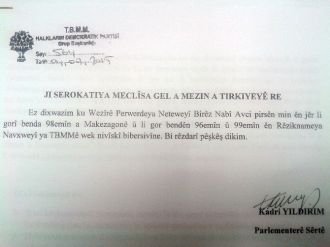 Meclis’te İlk Kürtçe Önerge