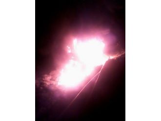 Sinop’ta Kaza Yapan Kamyon Alev Alev Yandı