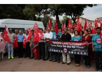 Memur-sen Üyeleri Tekirdağ’da Terörü Protesto Etti