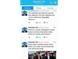Abdullah Gül, Koruma Polisi İçin Taziye Mesajı Yayınladı
