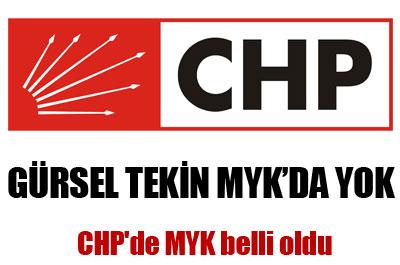 CHPde MYK belli oldu 