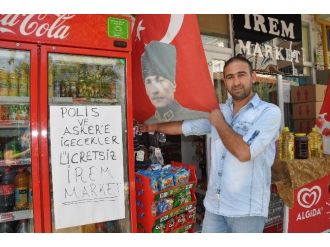 Market İşletmecisinden Asker Ve Polise Anlamlı Destek
