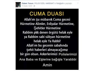 Şehit Eşinin Paylaştığı Dua Yürekleri Burktu