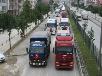Düzce’den Doğu İllerine 100 Tır’lık Kardeşlik Konvoyu