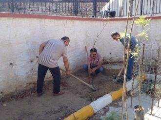 Öğretmenler, Fidanları Fidan Dikerek Beklemeye Başladı