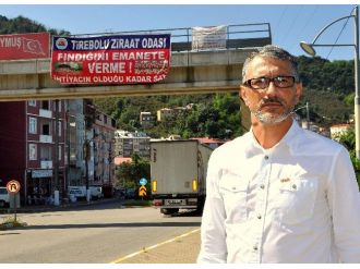 Tirebolu Ziraat Odası Başkanı Yaman’dan Üreticiye “Emanet Fındık“ Protestosu