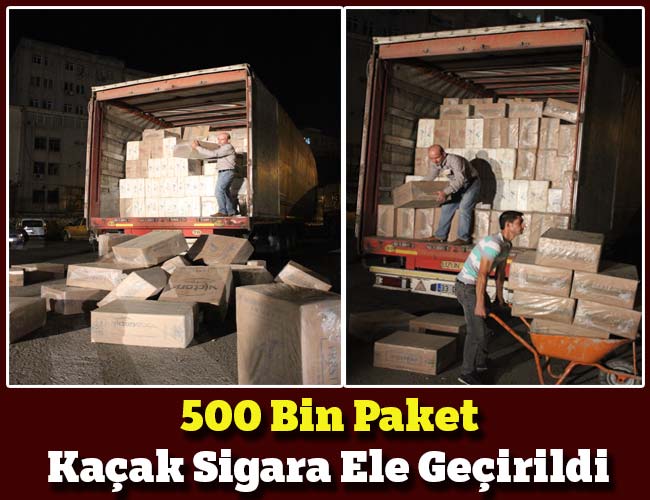500 Bin Paket Kaçak Sigara Ele Geçirildi