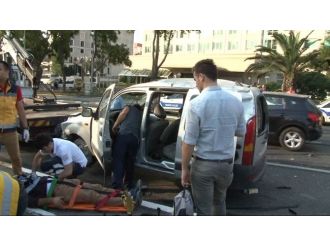 Köpeğe çarpmamak için manevra yapınca....