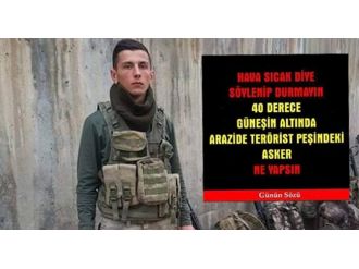 Şehidin yürek burkan paylaşımı