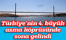 Türkiye’nin 4. büyük asma köprüsünde sona doğru