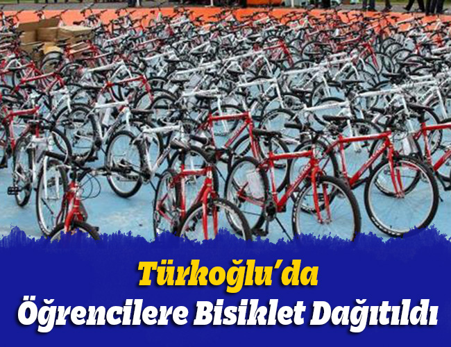 Türkoğlu’da Öğrencilere Bisiklet Dağıtıldı