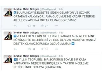 Melih Gökçek’ten kaza açıklaması