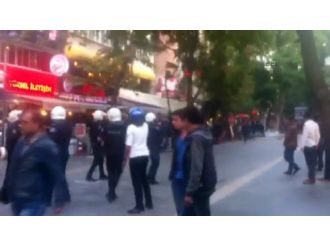 Ankara’da polise taşlı saldırı