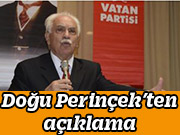Doğu Perinçek’ten açıklama