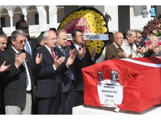 CHP lideri cenaze töreninde