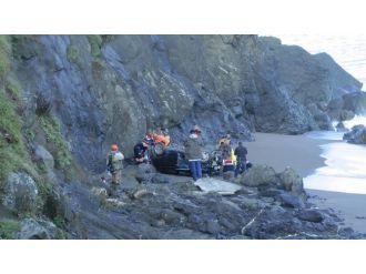 150 metreden denize uçtu