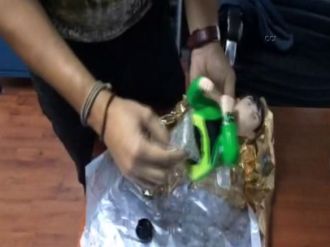 Oyuncağın içine gizlenmiş bonzai ele geçirildi