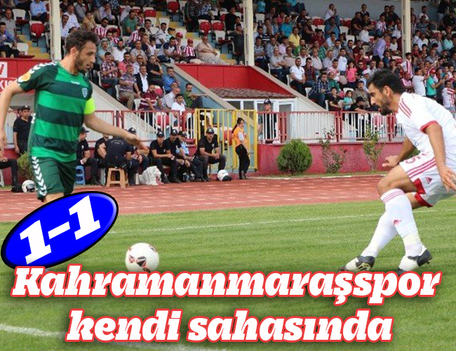 Kahramanmaraşspor kendi sahasında 1-1