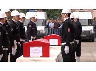 Şehit polisler memleketlerine uğurlandı