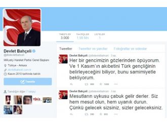 Bahçeli Twitter’dan gençlere seslendi