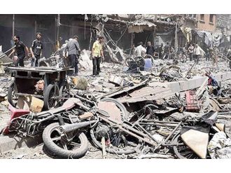 Esed pazar yerini vurdu: 45 ölü