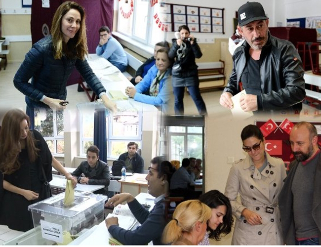 Ünlüler sandık başında