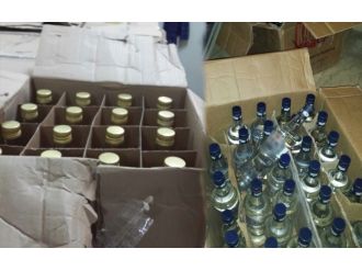 103 şişe sahte rakı ele geçirildi