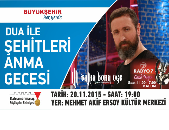 Şehitlerimiz Anılacak