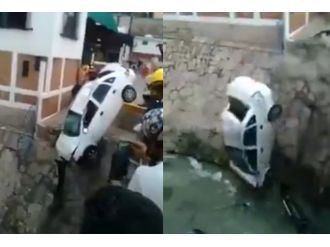 Otomobil tam kurtarıldı derken...