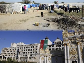 Bir tarafta 18 milyon dolar bir tarafta 20 çadır