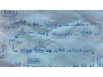 IŞİD zanlılarının üzerinden çıkan kaçış krokisi