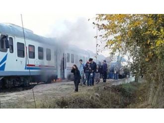 Yolcu treninde yangın çıktı