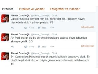Güvenoyundan sonra ilk tweeti