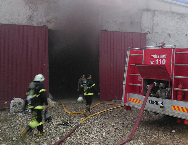 Fabrikadaki Yangına Hızlı Müdahale