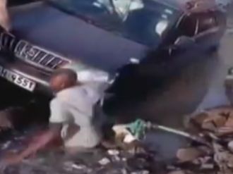 Bastığı yere dikkat etmeyince böyle oldu