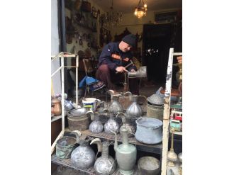 Bakır ibriklere dekorasyon ile ikinci ömür