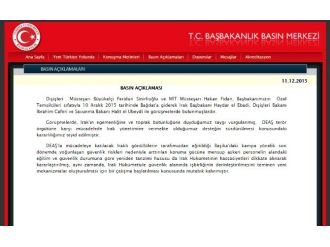 Başbakanlık’tan "Başika" açıklaması
