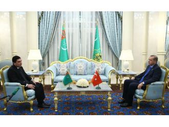 Erdoğan, Türkmenistan Devlet Başkanı  Berdimuhamedov’la görüştü