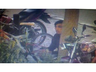 Bisiklet hırsızı kamerada