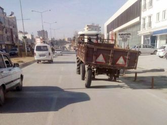 Trafiğe tekerliksiz çıktı