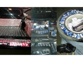 Aracın her yerinden sigara çıktı